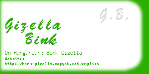 gizella bink business card